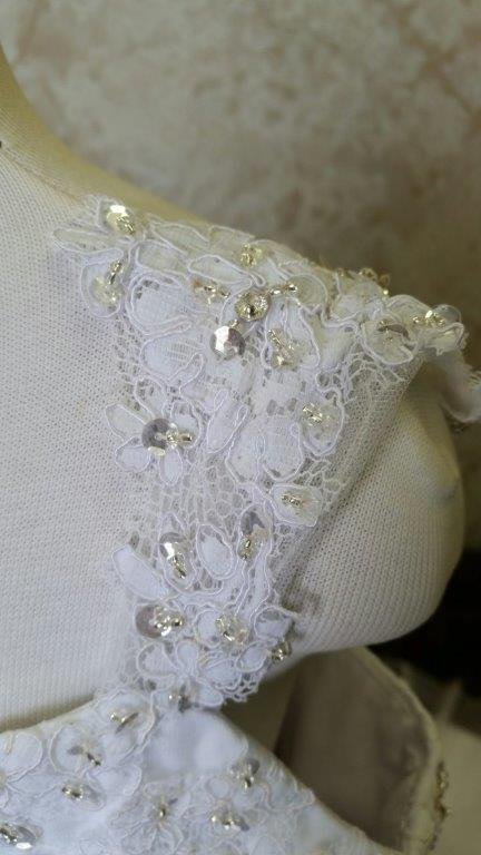 white miniature wedding dress